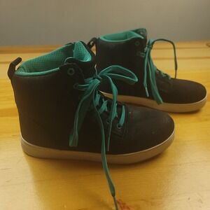Speed‎ Strength Womens Black Teal High Top Motorcycle Sneakers Shoes Size 8